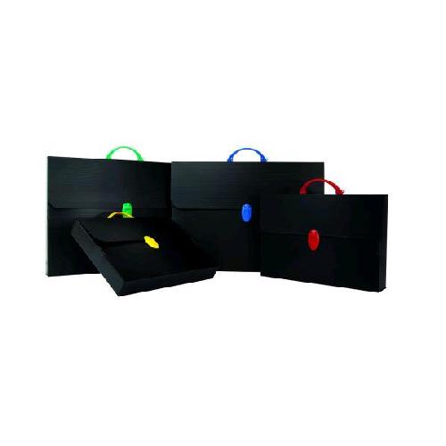 Valigia Polionda Stesa 27x37,5x8 cm Every Line Total Black