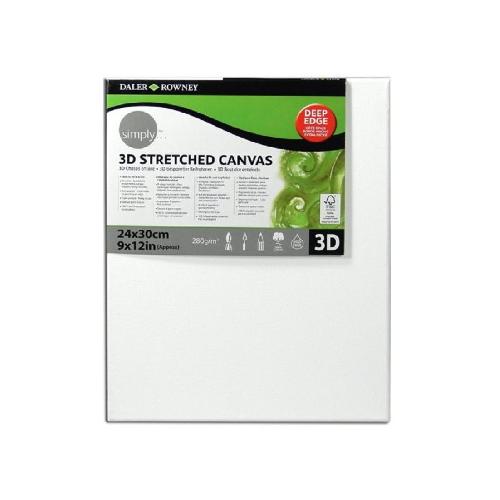 Telaio telato Simply 3D 24x30x3,4 cm | Supporto artistico pronto per pittura