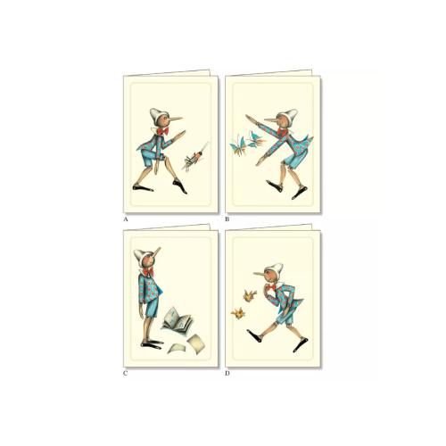 Cofanetto in metallo con biglietti Pinocchio – set decorativo con biglietti inclusi