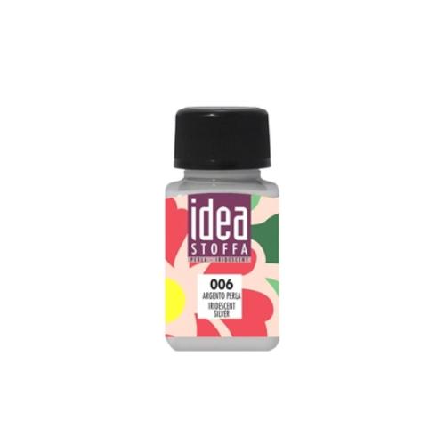 Colore per tessuto Idea Stoffa 60 ml argento perla | Vernice tessuti decorativa