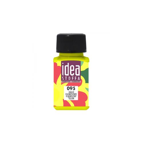 Colore per tessuto Idea Stoffa 60 ml giallo fluorescente | Vernice tessuti decorativa
