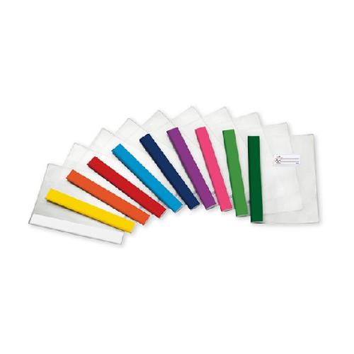 Coprimaxi Cristallo PVC 140 Micron Banda Colorata con Alette e Portanome Verde Chiaro