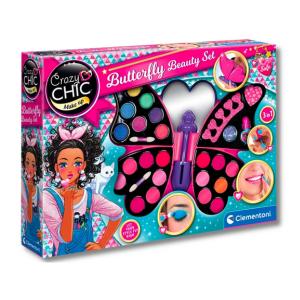 Clementoni Crazy Chic Butterfly Beauty Set - Trousse Trucco 4 in 1 per Bambine