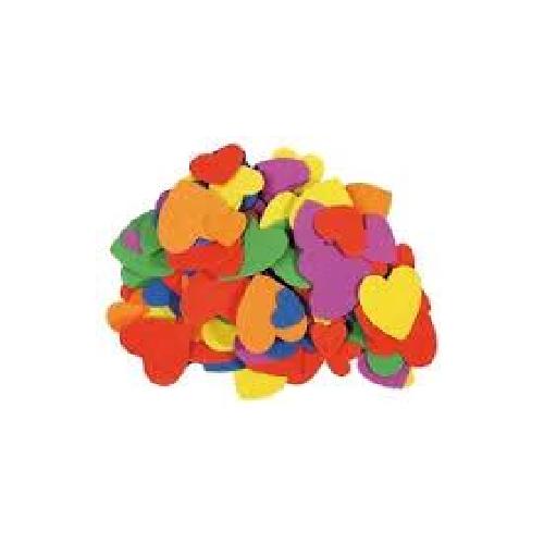 Forme in gomma EVA cuori 32 pz | Sagome morbide e colorate per crafting, scuole e decorazioni