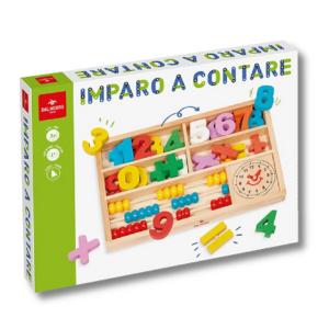 Dal Negro Imparo a Contare - Gioco Educativo in Legno per Bambini dai 3 Anni
