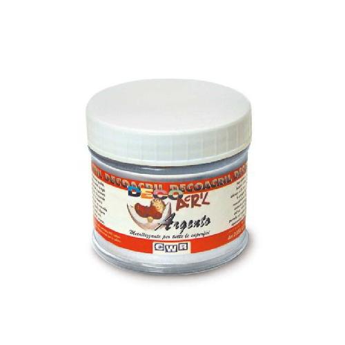 Colore acrilico argento 150 ml | Vernice acrilica metallizzata per decorazioni e pittura multiuso