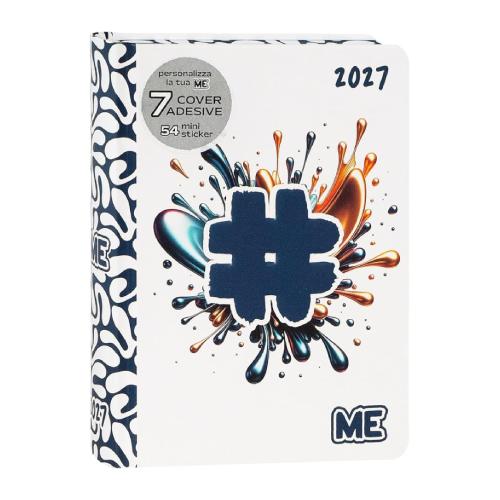 Agenda Comix 16 Mesi Medium Hashtag Blu Color