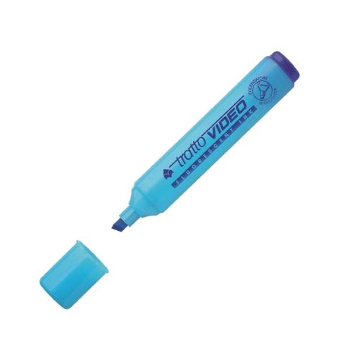 Evidenziatore Tratto Video Azzurro – Punta Scalpello, Tratto 1-5 mm