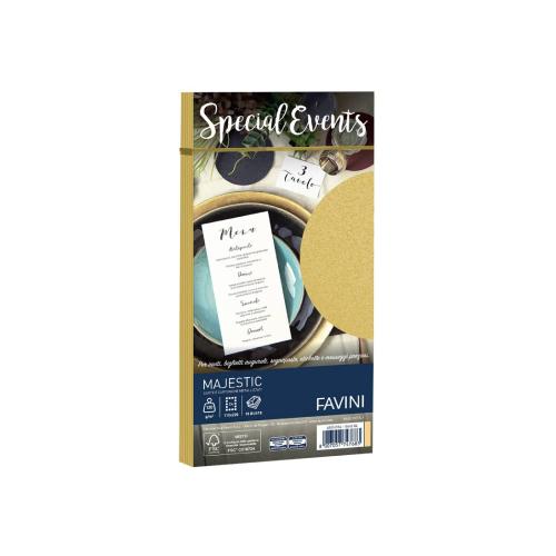 Busta in Carta Perlata Oro 11×22 cm 120 gr – Confezione 10 Fogli per Biglietti e Inviti Eleganti