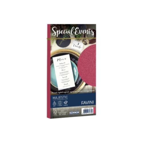 Busta in Carta Perlata Rosso 11×22 cm 120 gr – Confezione 10 Fogli per Biglietti e Inviti Eleganti