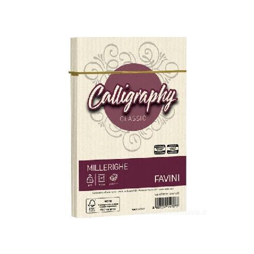 Favini Calligraphy Millerighe – 25 buste Avorio 100 g 12×18 cm