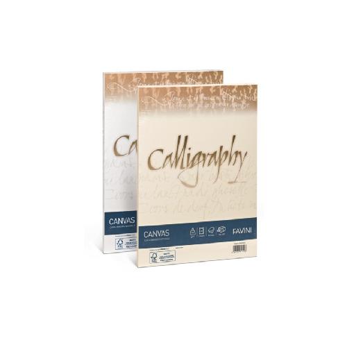 Favini Calligraphy Canvas A4 Avorio 200 g | 50 Fogli per Calligrafia
