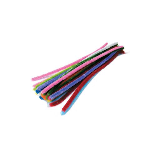 Ciniglia Diam. 9 mm – Busta 30 Fili 30 cm Colori Assortiti per Attività Creative