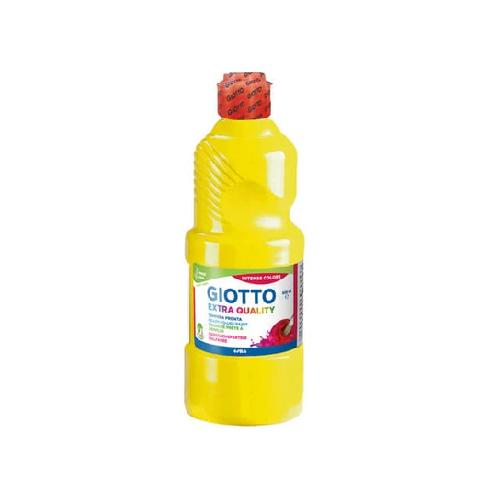 Giotto Tempera Pronta Giallo Primario 500 ml – Colore a Tempera Vivace e Coprente per Scuola e Creatività