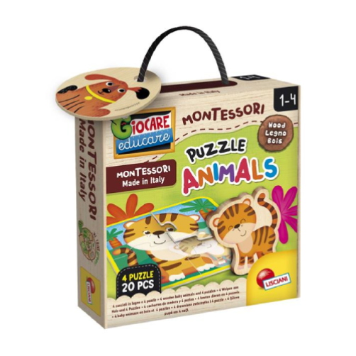 Giocare Educare - Montessori Baby: Wood Puzzle Animals