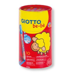Giotto Bebè Barattolo 10 Matitoni - Matite Colorate per Bambini Sicure e Lavabili