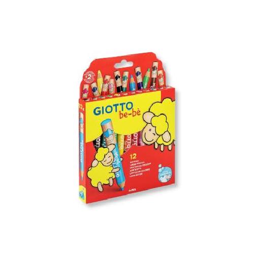 Giotto Bebè Supermatitoni 12 Pezzi - Matite Lavabili per Bambini