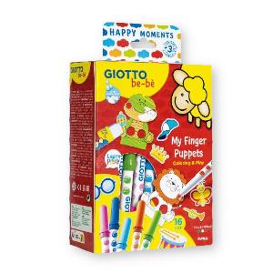 Giotto Bebè My Finger Puppets - Set Burattini da Dito da Decorare | Colori Sicuri e Lavabili