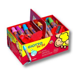 Giotto Bebè School Pack Pastelli in Legno 36 Pezzi - Matite Colorate Sicure e Lavabili per Bambini