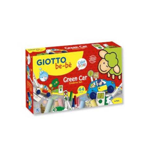 Giotto Bebè Green Car Set - Gioco Educativo e Sostenibile per Bambini | Colori Lavabili e Naturali