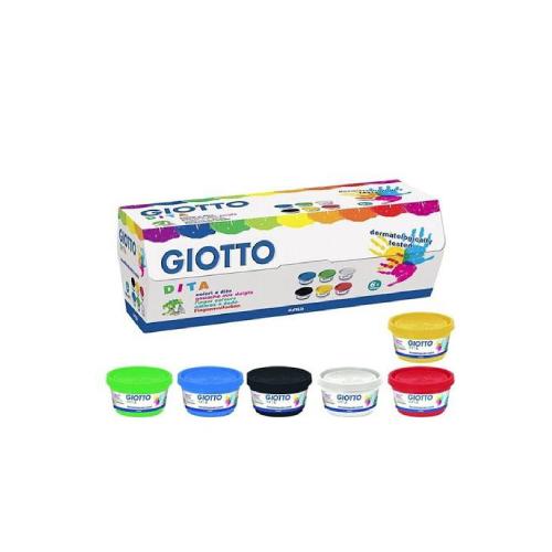 Giotto colori a dita in barattoli 100 ml | Colori atossici per bambini