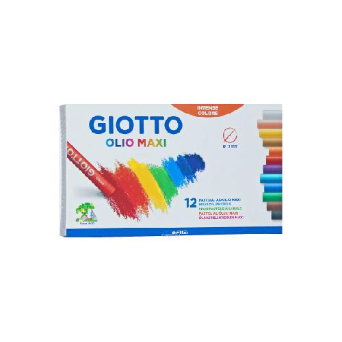 Giotto Pastelli ad Olio – Confezione da 12 Pastelli Ricchi e Coprenti