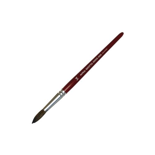 Giotto Pennello Serie 400 N.14 – Punta Tonda in Pelo di Pony per Acquarello e Tempera