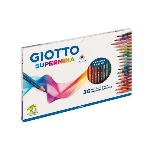 Giotto Supermina 36 Pastelli | Astuccio con Mina Ø 3,8 mm per Scuola e Disegno
