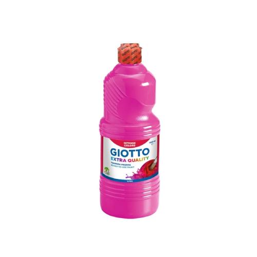 Giotto Tempera Pronta Magenta 1000 ml – Colore a Base Acqua in Flacone per Scuola e Laboratori Creativi