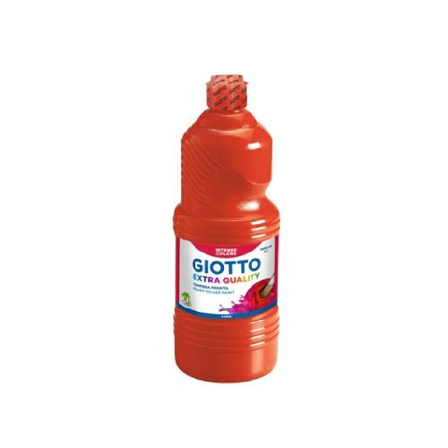 Giotto Tempera Pronta Rosso Vermiglione 1000 ml – Colore a Base Acqua in Flacone per Scuola e Laboratori Creativi