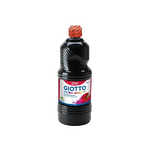 Giotto Tempera Pronta Nero 1000 ml – Colore a Base Acqua in Flacone per Scuola e Laboratori Creativi