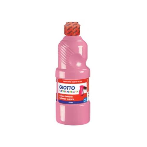 Giotto Tempera Pronta Rosa 500 ml – Colore a Base Acqua in Flacone per Scuola e Laboratori Creativi