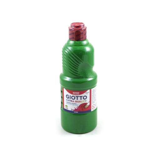 Giotto Tempera Pronta Verde 500 ml – Colore a Base Acqua in Flacone per Scuola e Laboratori Creativi