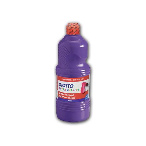 Giotto Tempera Pronta Flacone 500 ml Viola – Colore Coprente e Lavabile