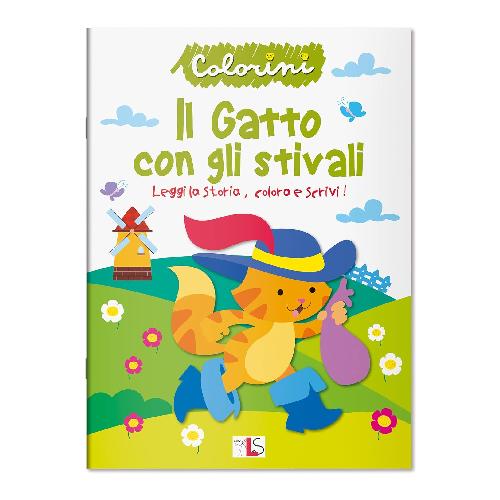 LIBRO COLORINI - IL GATTO CON GLI STIVALI