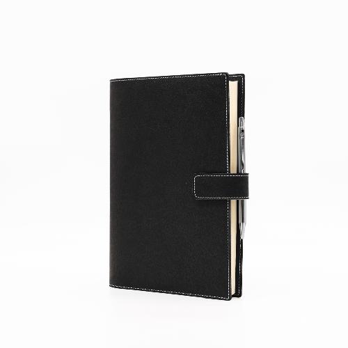 Agenda Giornaliera Intempo Nera – Planner Quotidiano Professionale Chiusura con Laccio, di Colore Nero