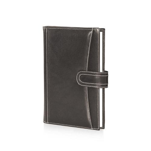 Agenda Giornaliera Intempo – Con Laccio e Chiusura a Bottone, Planner Professionale NERA