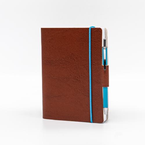 Agenda Blue Band 2026 9x13 cm – Agenda Giornaliera Compatta con Elastico, Colore Beige
