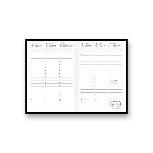 Ricambio Agenda Settimanale 2026 – 9x13 cm, Blocco Sostitutivo, Planner Settimanale Compatto