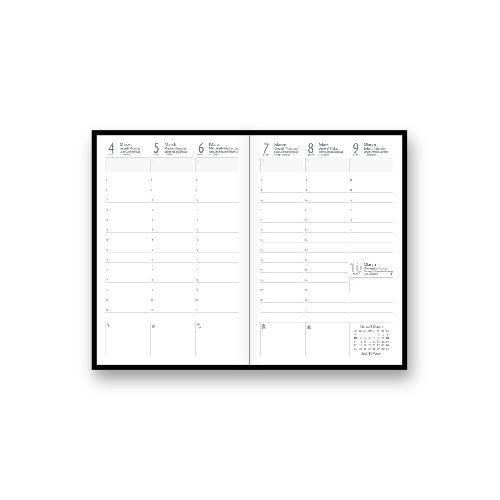 Ricambio Agenda Settimanale 2026 – 10x15 cm, Blocco Sostitutivo, Planner Settimanale Compatto