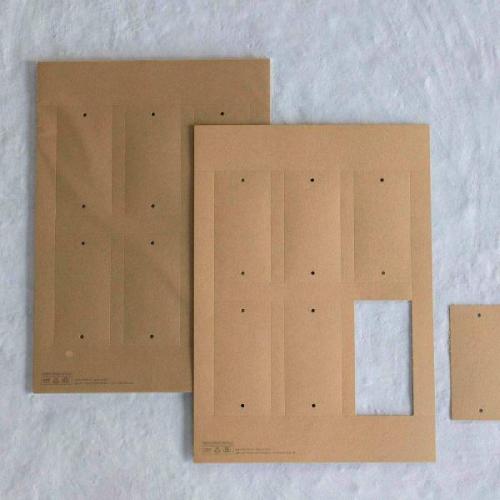 Tag Etichetta Rettangolare per Scintille Kartos 5×10 cm – Prefustellato A4 250 g, Color Avana, Conf. 48 pz