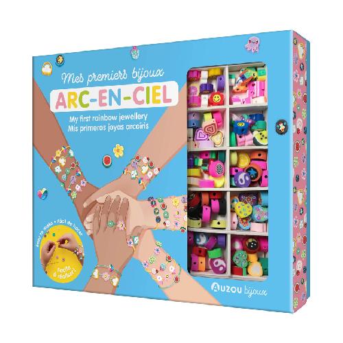 KIT BRACCIALETTI CON PERLINE ARCOBALENO