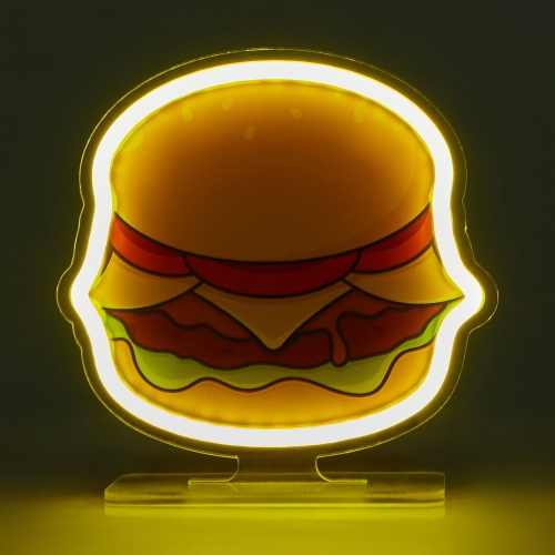 Cartomania Lampada Neon Food Hamburger
