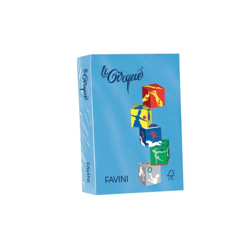 Favini Carta Le Cirque A4 160 gr – Risma A4 Azzurro Reale 160 g / 250 Fogli di Carta Colorata per Stampa e Creatività