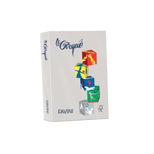 Favini Carta Le Cirque A4 160 gr – Risma A4 Grigio 160 g / 250 Fogli di Carta Colorata per Stampa e Progetti Creativi