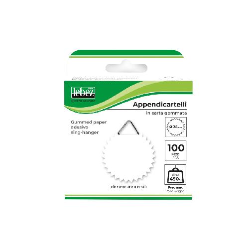 Appendicartelli Gommati Ø 3,5 cm – Appendicartelli Adesivi in Carta Gommata da 100 Pezzi