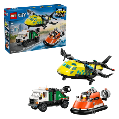 Lego City - Remix Aereo, Camion Di Servizio E Hovercraft