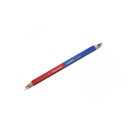 Matitone bicolore Lyra Duo Giant rosso e blu – Matita doppia punta con mina gigante per marcature e correzioni