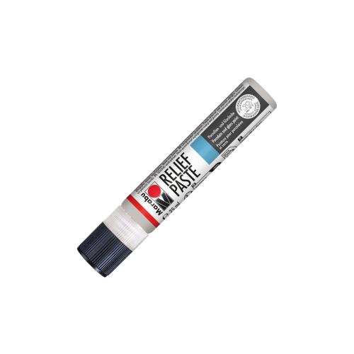 Pasta in rilievo per contorni Marabu 25 ml argento metallico | Colore metallizzato per vetro e superfici decorative