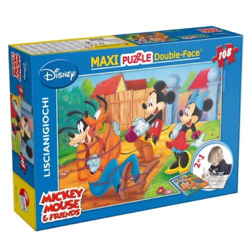 Mickey Mouse - MaxiFloor Double Face Puzzle 108 Pezzi